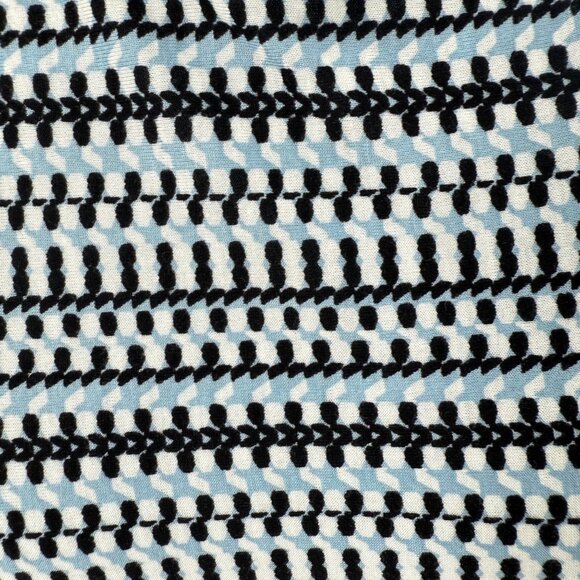 Ann Taylor Loft Womens Sleeveless Dress Black White Blue Geometric Patterned, M - Picture 3 of 9